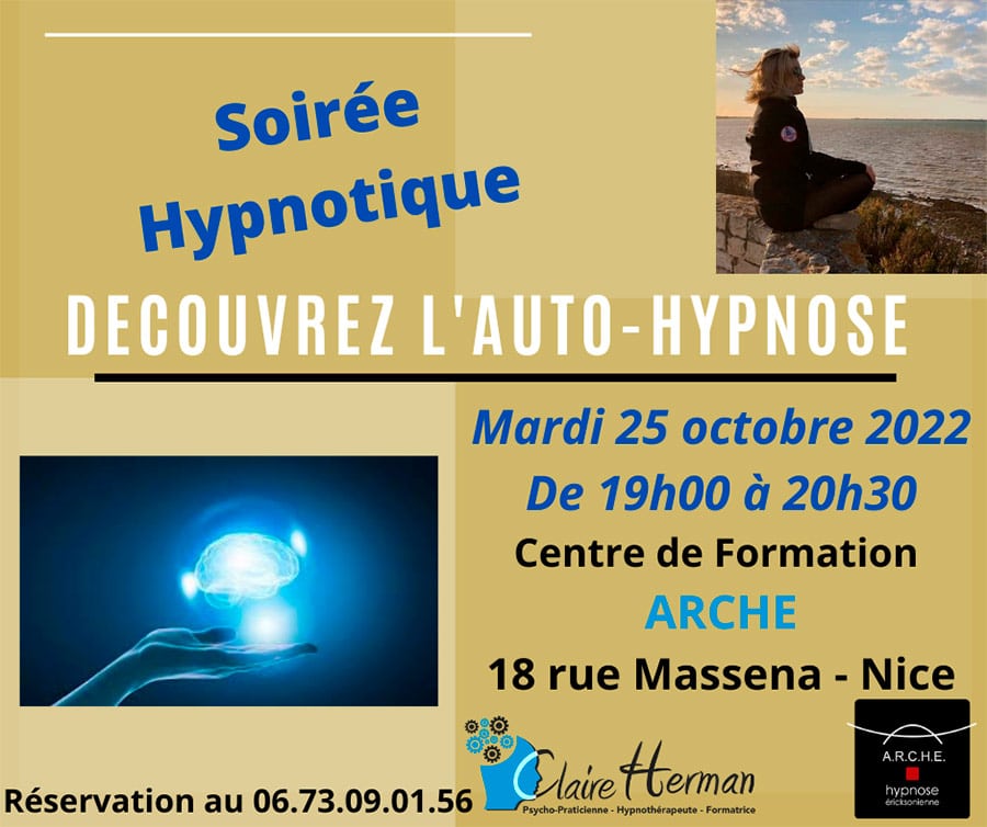 Atelier Auto-Hypnose octobre 2022 à Nice